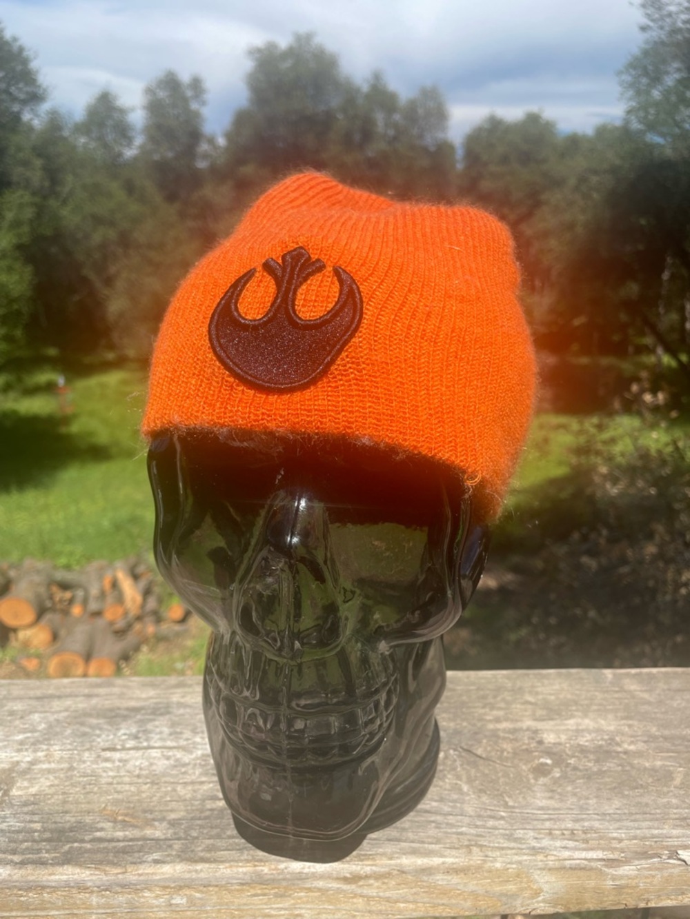 Star Wars Orange Rebel Logo Beanie Hat - Picture 5 of 5